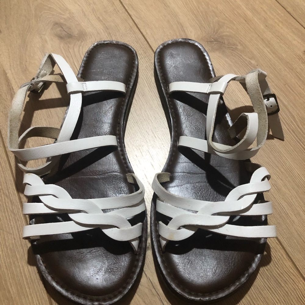Women's White Strappy Sandals